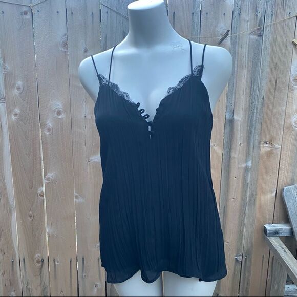 Zara black top with lace detail size small - Picture 1 of 13